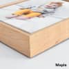 A closeup of the corner of a Maple frame.