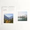 A Keepsake Wall Calendar and the square photo portion of another calendar page are placed side by side.